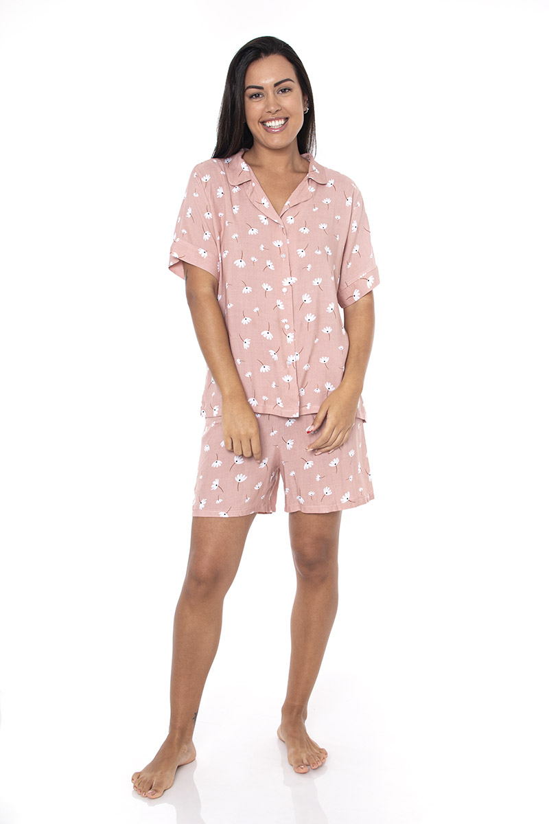 Pijama Rosa Corto Super Suave